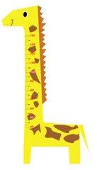 Crédence de cuisine en verre imprimé Échelle de hauteur Vecteur de girafe enfants échelle de hauteur