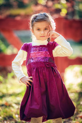 Portrait of a beautiful liitle girl close-up