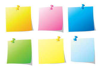 set of paper note vector illustration