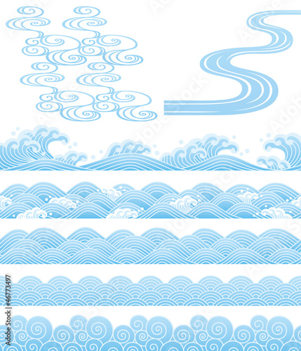 和風 波 Wall Mural Wallpaper Murals Wallsheaven lto