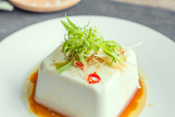 Silken tofu with gochujang
