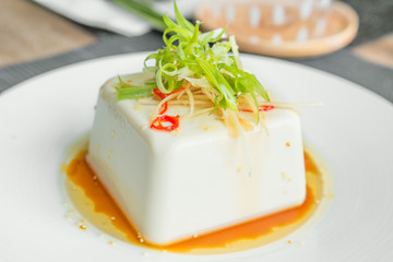 Silken tofu with gochujang