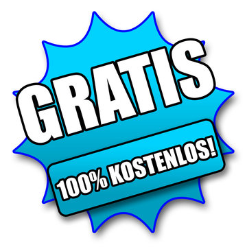 Siegel "Gratis - 100% Kostenlos!"