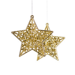 golden Christmas stars decoration