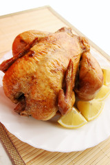 Ruddy roast chicken