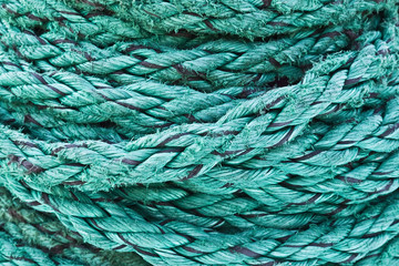 Decorative rope of the cruise ship, background, texture