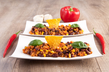 Chili con carne / Chili con soja