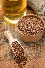 Linseed oil and flax seeds