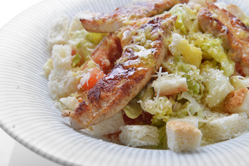 salad with crouton and meat