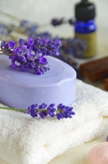 Fototapeta na wymiar lavender soap