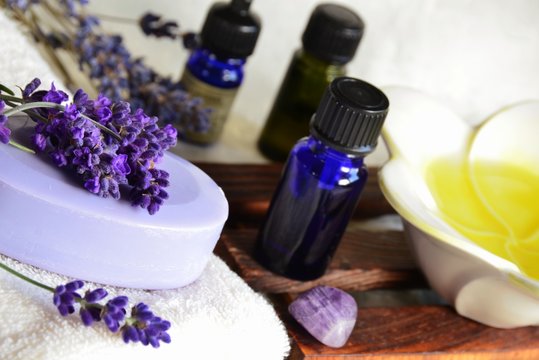 aromatherapy treatment with lavender