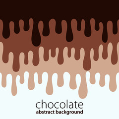 Seamless melted chocolate borders. Vector illustration