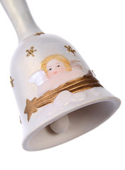 Porcelain bell with angel - obrazy, fototapety, plakaty