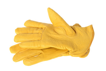 yellow work golves