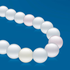 Pearls necklace close-up