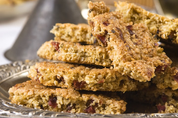 Freshly baked cranberry cookies