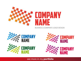 Company Logo Square-Triangle Design,Vector