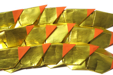Chinese joss paper isolated on white background.