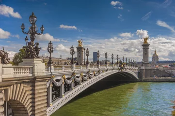 Papier Peint photo Pont Alexandre III Bridge in Paris, France