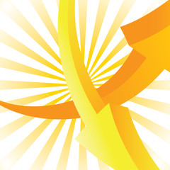 ray background with arrows