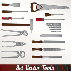 Hand work tools set