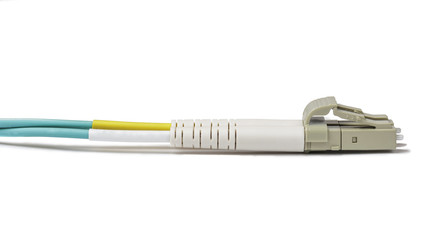 Optical LC patch cord with white connector