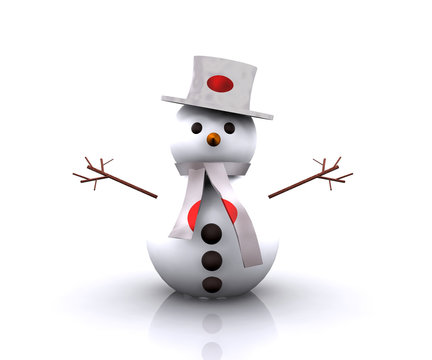 Snowman Japanese - 3D