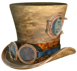 Steampunk Hat and Goggles