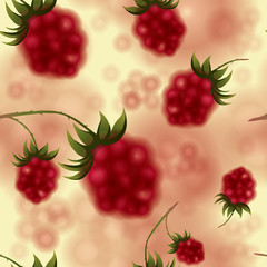 Raspberry heaven / Seamless fruit pattern