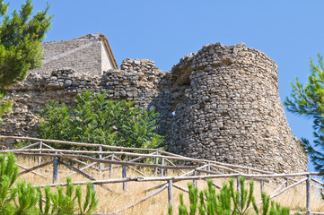 Fortified walls. Sant'Agata di Puglia. Puglia. Italy.