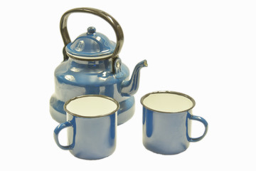 Tetera y dos tazas