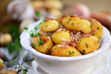 Bratkartoffeln mit Dörrfleisch