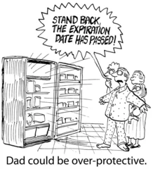 Crédence de cuisine en verre imprimé Des bandes dessinées Un père trop protecteur dit de prendre du recul