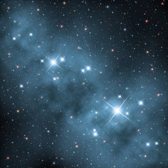 nebula with bright stars