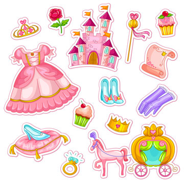 collection of items related to princesses