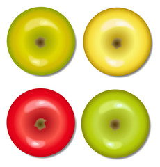 Set of colorful apples