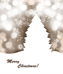 merry christmas tree bright colorful Vector