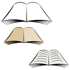 Cartoon open book. eps10