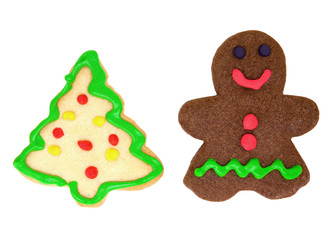 Gingerbread Man and Christmas Tree Cookie