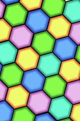 Abstract background from hexagons