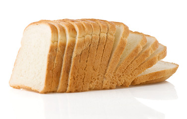 sliced bread isolated on white