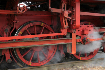Räder einer Dampflokomotive