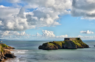 View of St Catherine's Island, near Tenby in Wales