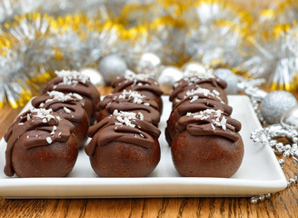 Christmas chocolate cakes