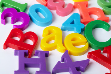 Naklejka premium Plastic alphabet letters