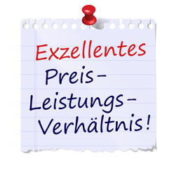 exzellentes preis leistungs verhältnis notizzettel pin