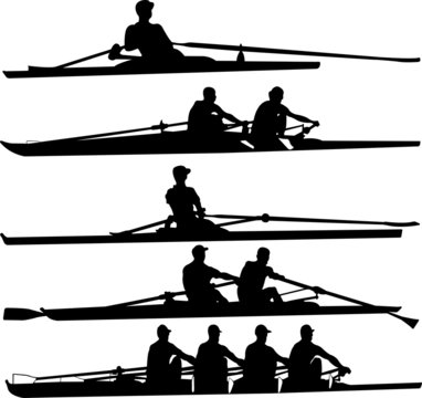 rowing set - vector