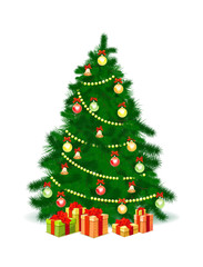 Christmas tree with gifts