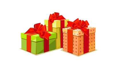 illustration of colorful gift box on white background