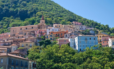 Fototapeta na wymiar Panoramiczny widok Maratea. Basilicata. Włochy.